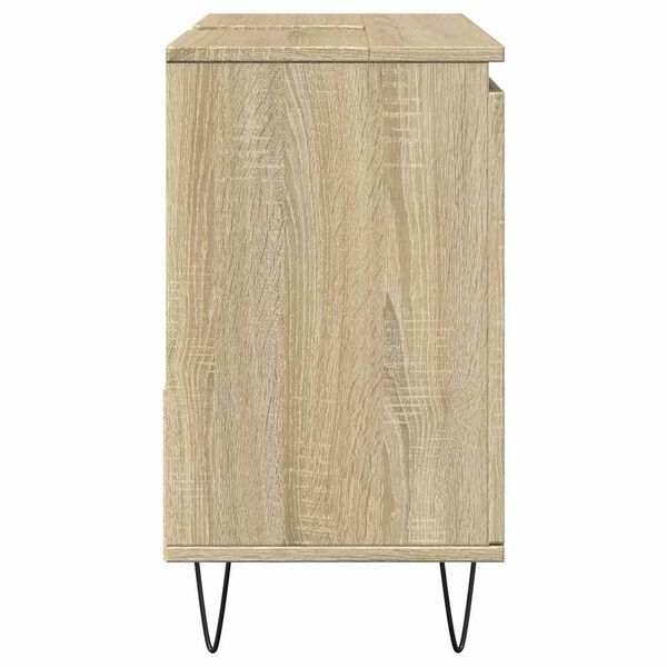 vidaXL Bathroom Cabinet Sonoma Oak 65x33x60 cm Engineered Wood