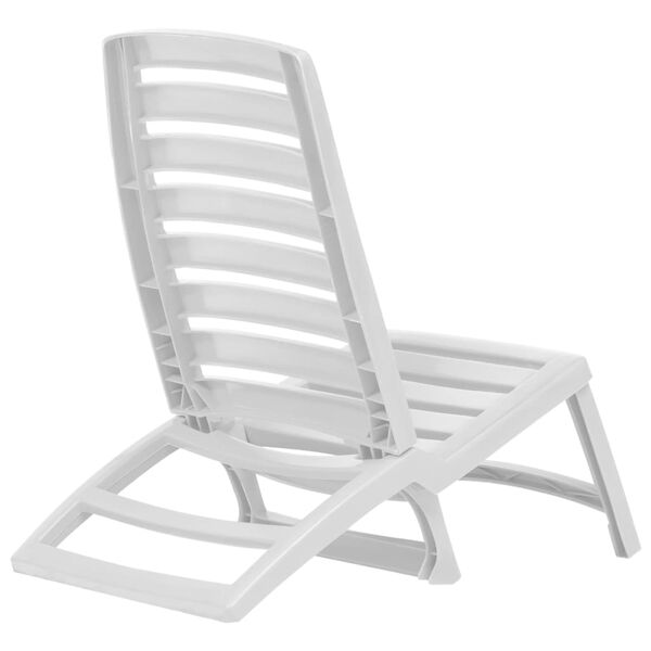 vidaXL Kids' Folding Beach Chair 4 pcs Plastic White
