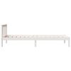 vidaXL Extra Long Bed Frame without Mattress White 90x220 cm Solid Wood Pine