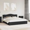 vidaXL Storage Bed with Headboard Black 200 x 200 cm Engineered Wood