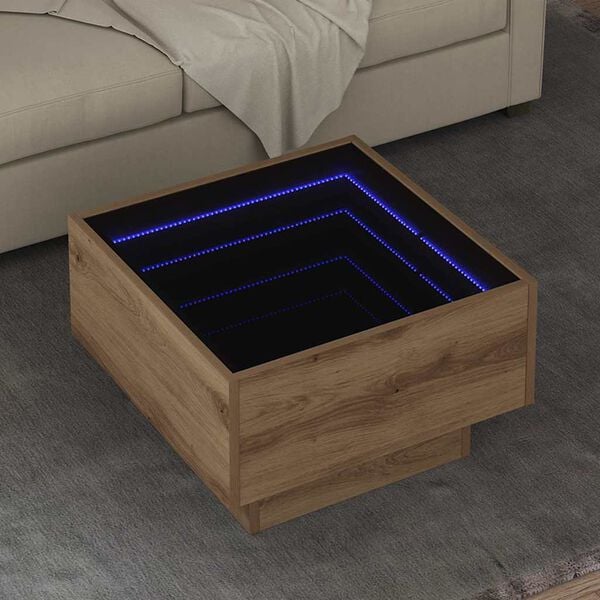 vidaXL Coffee Table Artisan oak 50 x 50 x 30 cm Engineered wood
