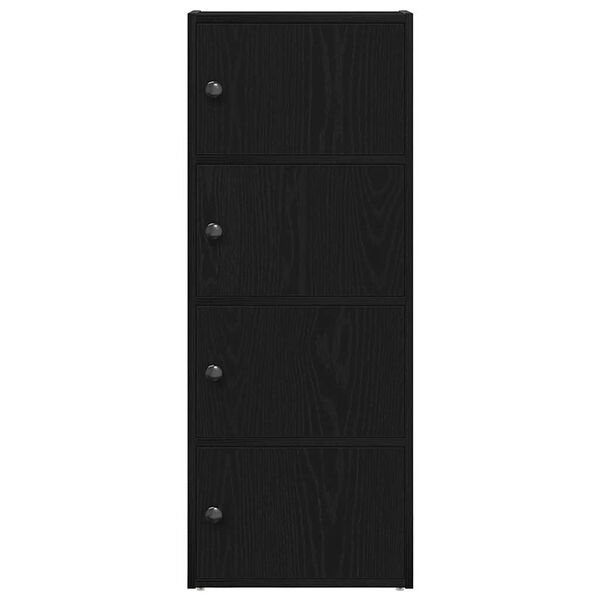 vidaXL Bookcase Black Oak 40x24x102 cm Engineered Wood