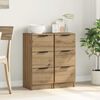 vidaXL Sideboards 2 pcs Artisan Oak 30x30x70 cm Engineered Wood