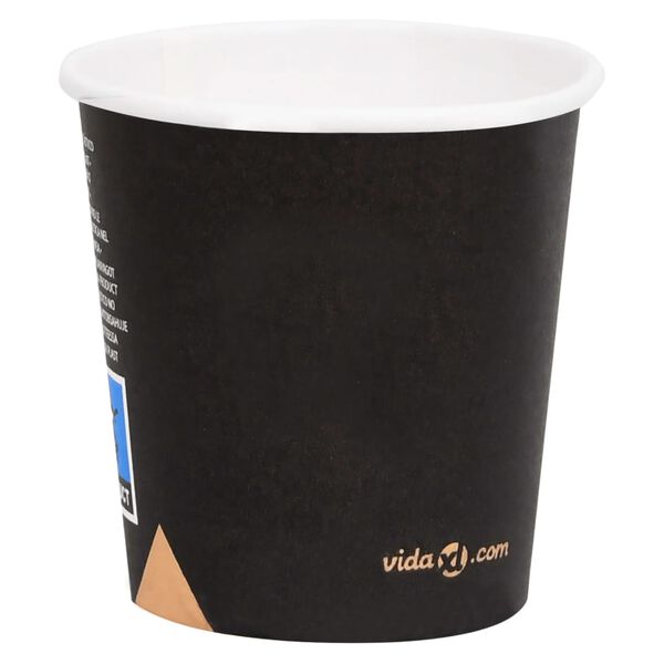 vidaXL Coffee Paper Cups 120 ml 1000 pcs Black
