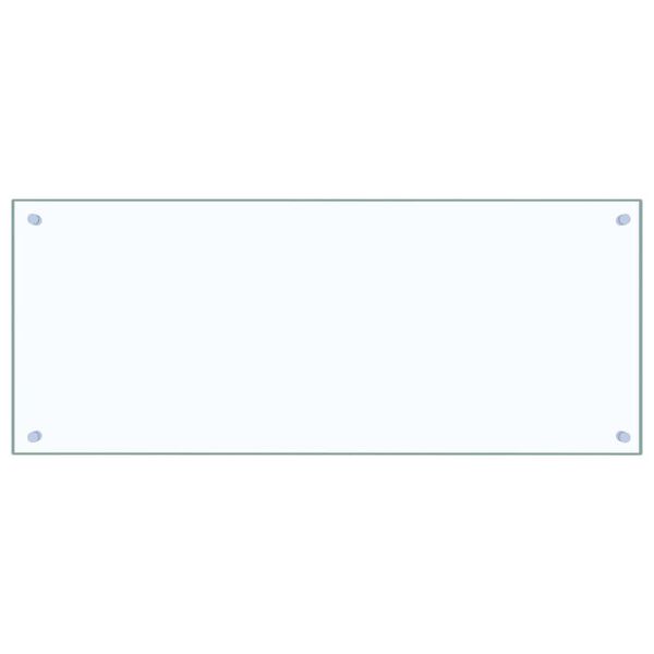 vidaXL Kitchen Backsplash 2 pcs Transparent 100 x 40 cm Tempered Glass