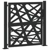 vidaXL Garden Gate Black 100x100 cm Steel Light Design