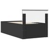 vidaXL Daybed with Drawer Manual Black 75 x 190 cm Engineered Wood