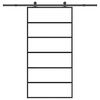 vidaXL Sliding Door with Hardware Set 102x205 cm ESG Glass&Aluminium