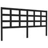 vidaXL Bed Headboard | Black | Solid pine wood | 185.5 x 4 x 100 cm