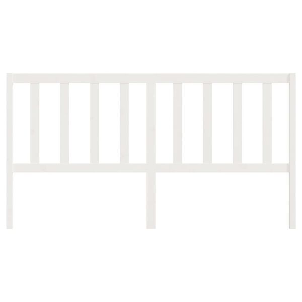 vidaXL Bed Headboard White 186x4x100 cm Solid Wood Pine
