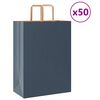 vidaXL Paper Bags 50 pcs with Handles Blue 32x17x44 cm