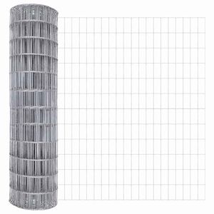 vidaXL Euro Fence Silver 1.6 x 10 m Hot dip galvanized iron
