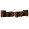 vidaXL TV Cabinet Smoked Oak 100x35x55 cm Engineered Wood