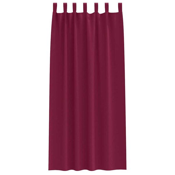 vidaXL Blackout Curtains with Rings 2 pcs Wine Red 260 x 140 cm