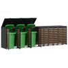 vidaXL Wheelie Bin Storage for 6 Bins Anthracite 408 x 77.5 x 115.5 cm