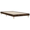 vidaXL Bed Frame without Mattress Smoked Oak 100x200 cm Engineered Wood