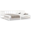 vidaXL Day Bed with Trundle without Mattress White 90x190 cm Single Solid Wood