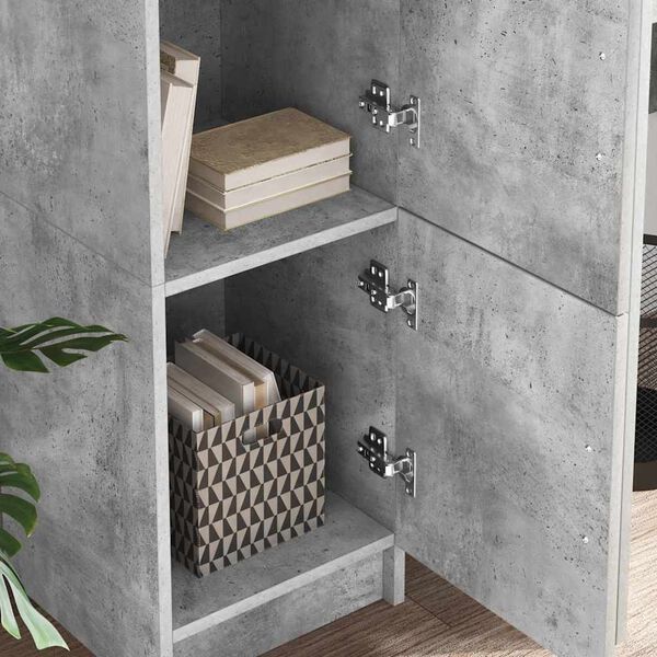 vidaXL Highboard Concrete Grey 31.5 x 32 x 122.5 cm