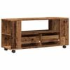 vidaXL TV Cabinet with Wheels Old Wood 102x34.5x43 cm Engineered Wood