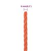 vidaXL Work Rope Orange 6 mm 25 m Polypropylene