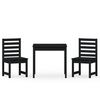 vidaXL 3 Piece Garden Bistro Set Black Solid Wood Pine