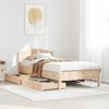 vidaXL Bed Frame without Mattress 100x200 cm Solid Wood Pine