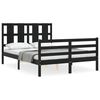 vidaXL Bed Frame without Mattress Black 120x200 cm Solid Wood