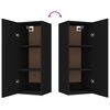 vidaXL Hanging Wall Cabinet Black 34.5x34x90 cm Engineered Wood