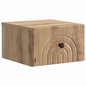 vidaXL Wall-Mounted Bedside Cabinet Artisan Oak 33 x 34.5 x 20 cm
