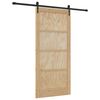 vidaXL Sliding Door ORKDAL Natural and Black 93 x 202 cm