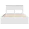 vidaXL Bed Frame with Headboard White 150 x 200 cm Solid Pine Wood
