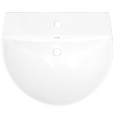 vidaXL Wall-mounted Basin Ceramic White 560x480x420 mm