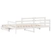 vidaXL Daybed with Trundle and Drawers without Mattress White 90x200 cm