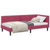 vidaXL Corner Bed Frame with Headboard Wine Red 100 cm x 200 cm Velvet