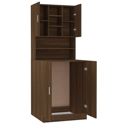 vidaXL Washing Machine Cabinet Brown Oak Engineered Wood