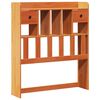 vidaXL Bookcase Bed without Mattress Wax Brown 75x190 cm Small Single Solid Wood Pine