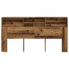 vidaXL Headboard Cabinet Old Wood 200x19x103.5 cm Engineered Wood