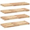 vidaXL Floating Shelves 4 pcs 100x30x4 cm Untreated Solid Wood Acacia
