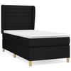 vidaXL Box Spring Bed with Mattress Black 80x200 cm Fabric