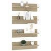vidaXL Wall Shelf 4 pcs Sonoma Oak 60x11.5x18 cm Engineered Wood