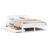 vidaXL Bed Frame with Drawers without Mattress White 120x200 cm
