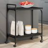vidaXL Kitchen Trolley Black 60.5x31x72.5 cm Engineered Wood