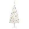 vidaXL Christmas Tree | White | PE (Polyethylene) | Large | Decorative Inlays