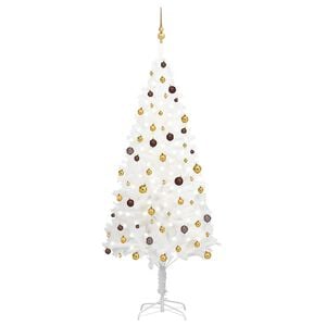 vidaXL Christmas Tree | White | PE (Polyethylene) | Large | Decorative Inlays