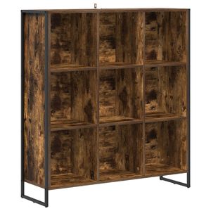vidaXL Book Cabinet 99.5 x 30 x 108.5 cm Engineered Wood Smoke Oak