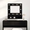 vidaXL Mirror Cabinet Black Oak 60 x 31.5 x 62 cm Engineered Wood