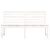vidaXL Garden Bench White 157.5 cm Solid Wood Pine