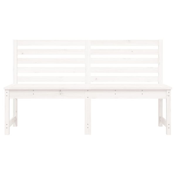 vidaXL Garden Bench White 157.5 cm Solid Wood Pine