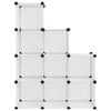 vidaXL Storage Cube Organiser with 9 Cubes Transparent PP