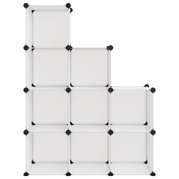 vidaXL Storage Cube Organiser with 9 Cubes Transparent PP